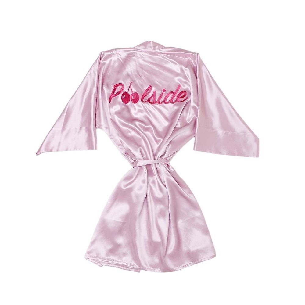 RARE NWOT SLIP Pink Silk Short Robe‎